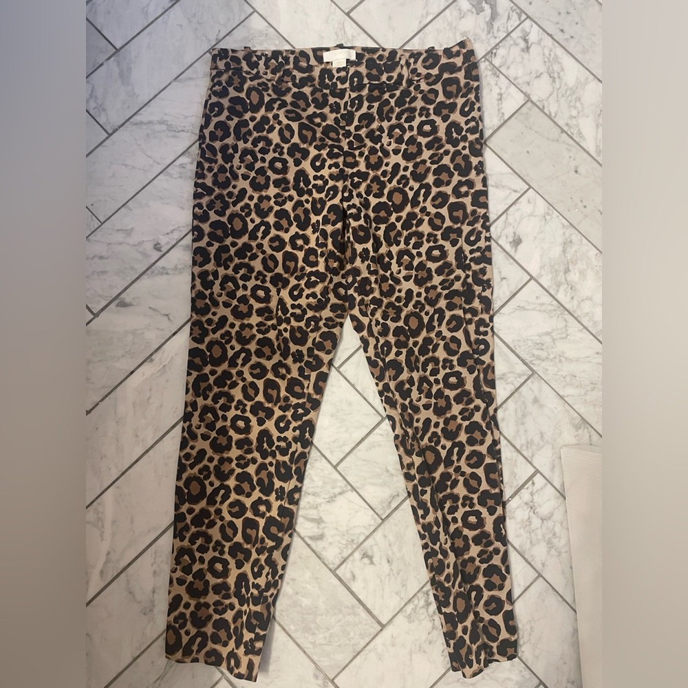 H&M Cheetah Print Pants Size 10 - Pre-Owned